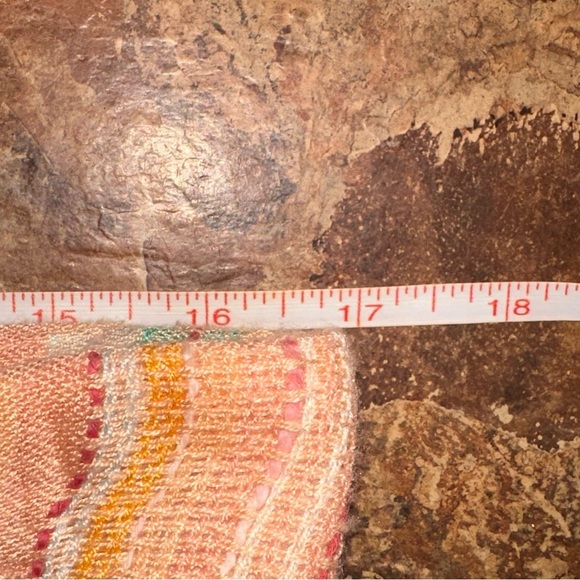 Altar'd State Soft Peach Tie Paperbag Skirt Button Fly Striped Size Medium - Picture 7 of 7